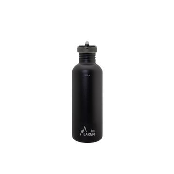 Laken LKBSF100NE Çelik Basic 1 lt Siyah Flow Kapak Şişe Suluk