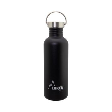 Laken Paslanmaz Çelik Basik Şişe 1 lt Black Termos