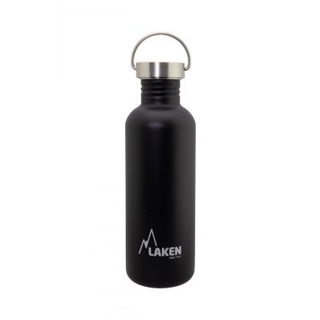 Laken Paslanmaz Çelik Basik Şişe 1 lt Black Termos
