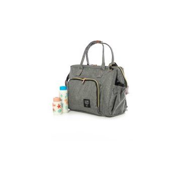 Lal Baby Baggage Bag Gri Omuz Askılı Anne Bebek Bakım Çantası