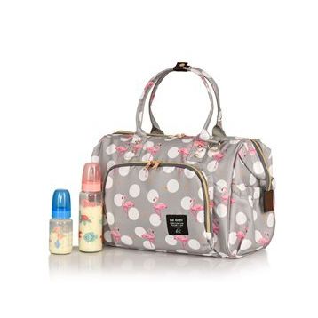 Lal Baby Baggage Bag Gri Omuz Askılı Anne Bebek Bakım Çantası