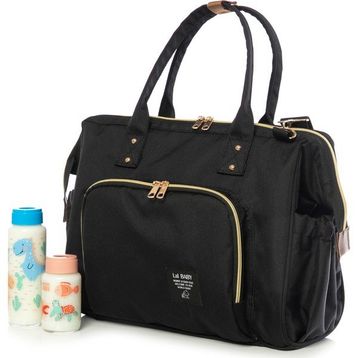 Lal Baby Baggage Bag Siyah Omuz Askılı Anne Bebek Bakım Çantası