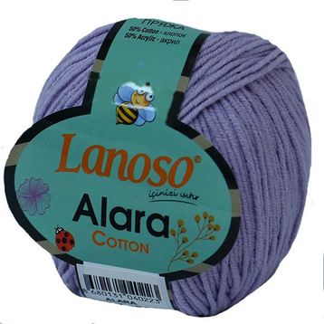 Lanoso Alara 947 Lila 50 gr El Örgü İpi