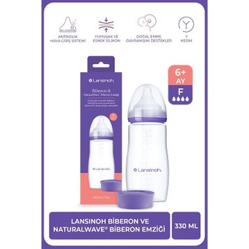 Lansinoh Naturalwave 6+ Ay Emzikli 330 ml PP Biberon