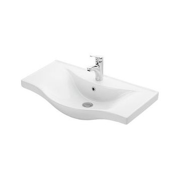 Lapino Basic 80 cm Beyaz Konsollu Lavabo