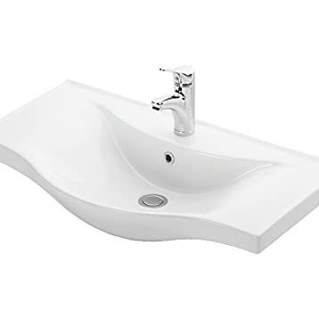 Lapino Basic 80 cm Beyaz Konsollu Lavabo