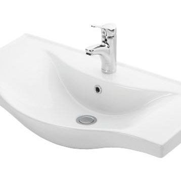 Lapino Basic 80 cm Beyaz Konsollu Lavabo
