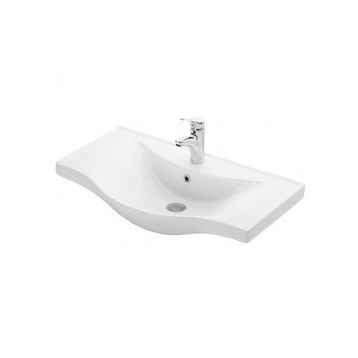Lapino Basic 80 cm Beyaz Konsollu Lavabo