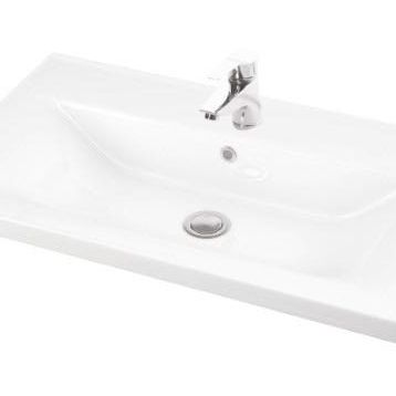 Lapino Sava 80 cm Beyaz Renk Konsollu Lavabo