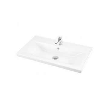 Lapino Sava 80 cm Beyaz Renk Konsollu Lavabo