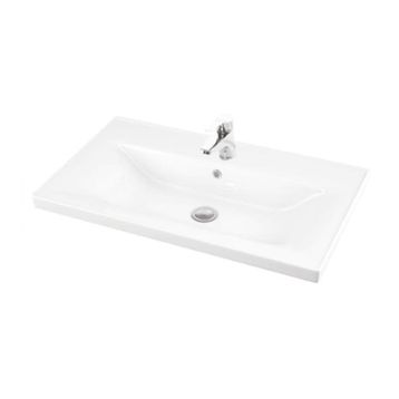 Lapino Sava 80 cm Beyaz Renk Konsollu Lavabo