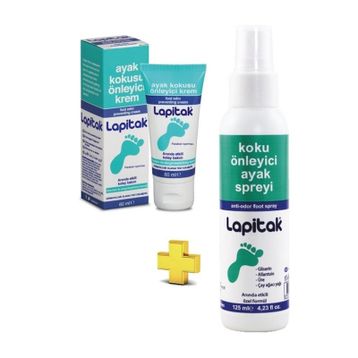 Lapitak Ayak Kokusu Önleyici 60 ml Krem + Koku Önleyici 125 ml Ayak Spreyi