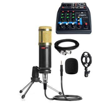 Lastvoice BM800MDX Condenser Mikrofon Phantomlu Kayıt Mikseri Seti