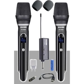 Lastvoice TX-102E Çok Amaçlı Uhf Telsiz Kablosuz Çiftli El Mikrofon