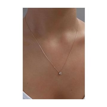 Latif Kuyumculuk 14 Ayar 1,34 gr Altın Tek Taş Kolye