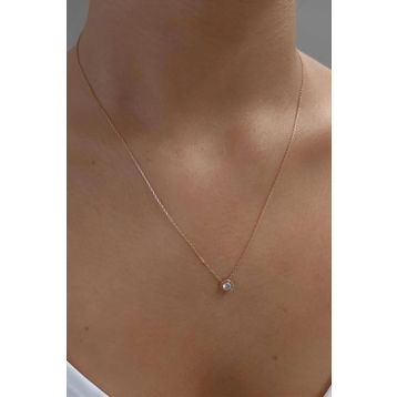 Latif Kuyumculuk 14 Ayar 1,34 gr Altın Tek Taş Kolye
