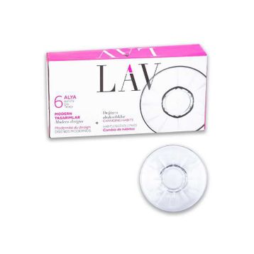 Lav Alya 6'lı Cam Çay Tabağı