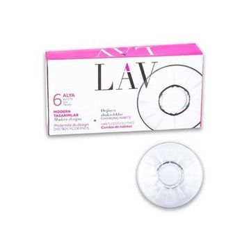 Lav Alya 6'lı Cam Çay Tabağı