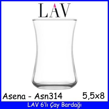 Lav Asena 6'lı Çay Bardağı