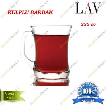 Lav Tekli Zen Plus Kulplu Cam Bardak