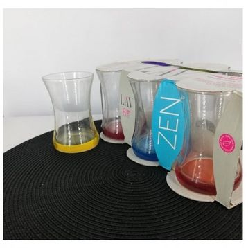 Lav ZEN313PT 6'lı Renkli Çay Bardağı
