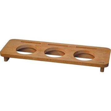 Lava 10 cm 3'lü Ahşap Stand Mini Yuvarlak Tencere Altlığı