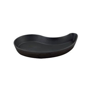 Lava 10x20 CM Siyah Döküm Damla Formlu Yingyang Fajita Tabağı