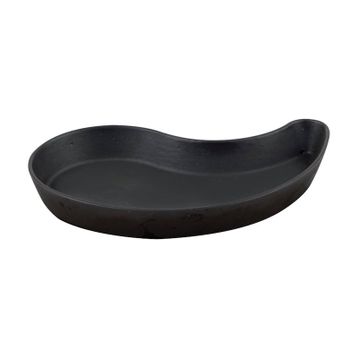 Lava 10x20 CM Siyah Döküm Damla Formlu Yingyang Fajita Tabağı