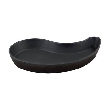 Lava 10x20 CM Siyah Döküm Damla Formlu Yingyang Fajita Tabağı