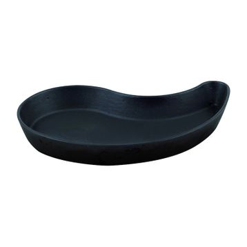 Lava 10x20 CM Siyah Döküm Damla Formlu Yingyang Fajita Tabağı