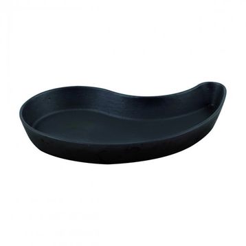 Lava 10x20 CM Siyah Döküm Damla Formlu Yingyang Fajita Tabağı