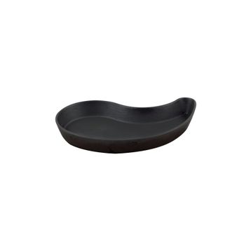 Lava 10x20 CM Siyah Döküm Damla Formlu Yingyang Fajita Tabağı