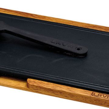 Lava 17x37 cm Siyah Ahşap ve Döküm Demir Hot Plate Servis Tahtası