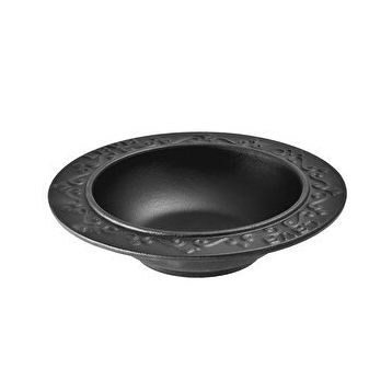 Lava 18 cm Siyah Döküm Oval Döner Sos Tabağı