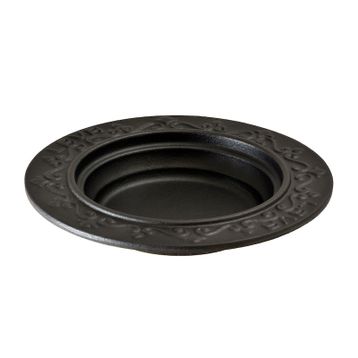 Lava 18 cm Siyah Döküm Oval Döner Sos Tabağı