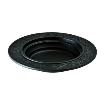 Lava 18 cm Siyah Döküm Oval Döner Sos Tabağı