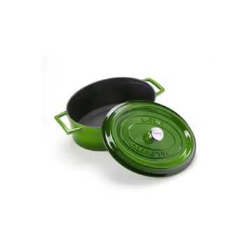 Lava 23x29 cm Yeşil Oval Tencere