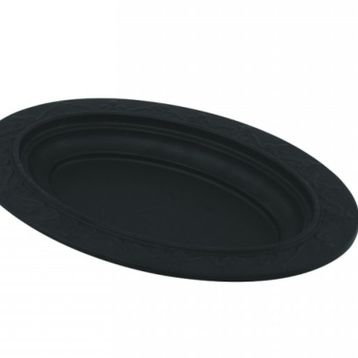 Lava 28x20 cm Siyah Döküm Oval Döner Kebap Tabağı