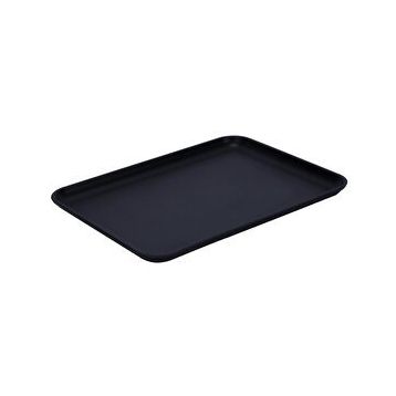 Lava 34x25 CM Siyah Döküm Dikdörtgen Servis Tabağı