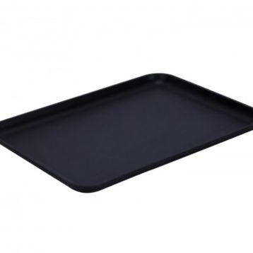 Lava 34x25 CM Siyah Döküm Dikdörtgen Servis Tabağı