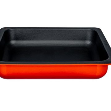 Lava 35x32 CM Kırmızı Döküm Dikdörtgen 2/3 Gastronomi Küvet