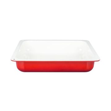 Lava 35x32 CM Kırmızı Döküm Dikdörtgen 2/3 Gastronomi Küvet