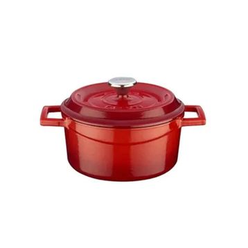 Lava Döküm 18 cm Kırmızı Derin Tencere