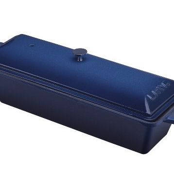 Lava Döküm Ekmek Kabı Terrine 11x29 cm Mavi