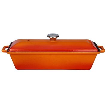 Lava Döküm Ekmek Kabı Terrine 11x29 cm Turuncu
