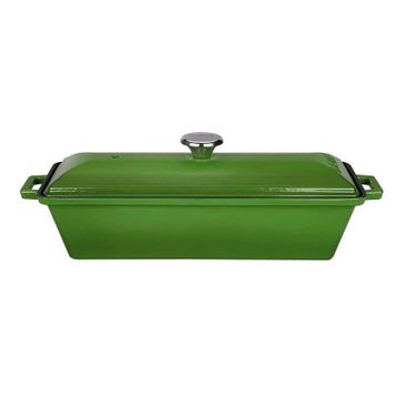 Lava Döküm Terrine 11x29 CM Yeşil Ekmek Kabı