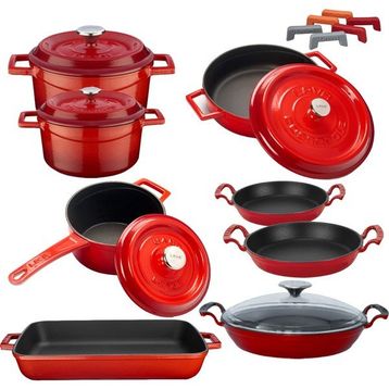 Lava Everyday Döküm Kırmızı 13 Parça Tencere Tava Seti