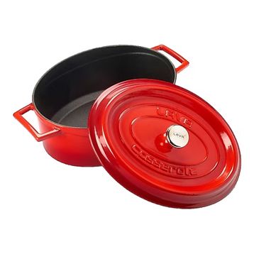 Lava Flok 25 cm Kırmızı Oval Tencere