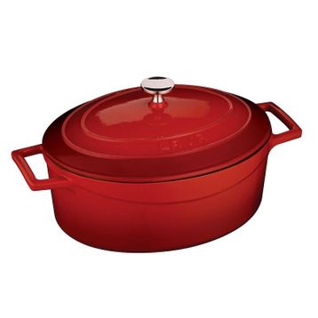 Lava Folk Kırmızı 25 cm Oval Döküm Demir Tencere