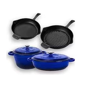Lava LV S NHR 3X SET B 3X New Heritage Serisi Mavi Döküm Demir Tencere Tava Seti